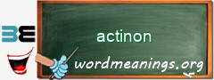 WordMeaning blackboard for actinon